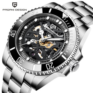伯佳尼PAGANI跨境新品手表机械表镂空精钢防水时尚士手表1659