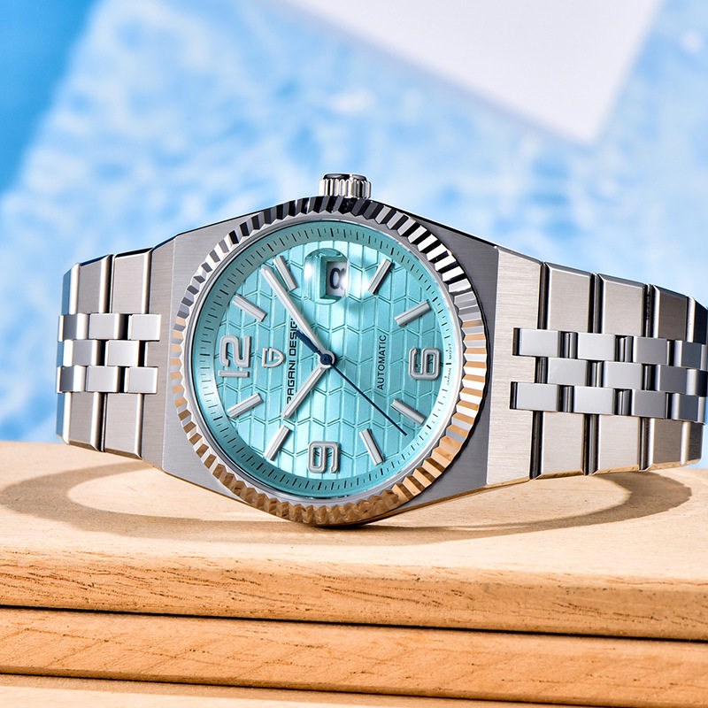 伯佳尼PAGANI DESIGN男士手表全自动机械精钢表带夜光腕表