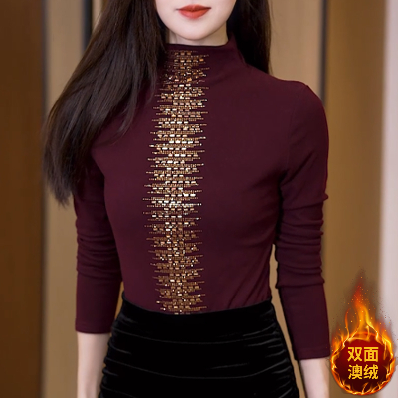 缇诗田半高领德绒打底衫