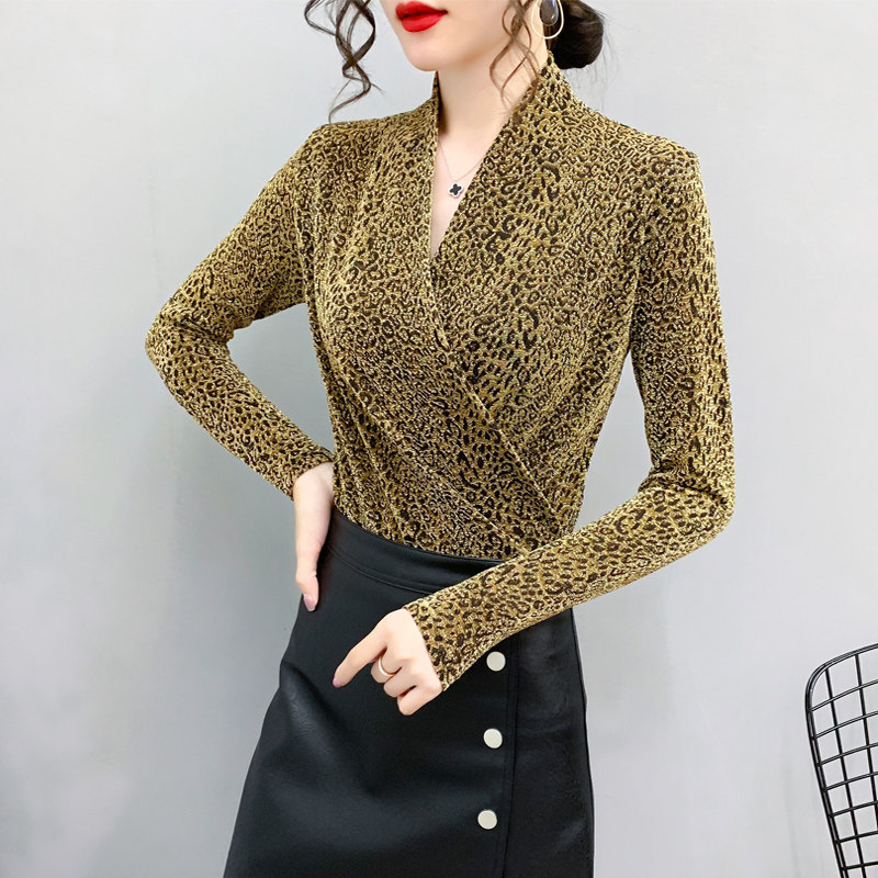 遮肚洋气小衫韩版修身网纱打底衫女秋冬长袖内搭大码百搭上衣T恤