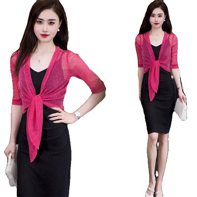 蕾丝薄纱短款大码披肩