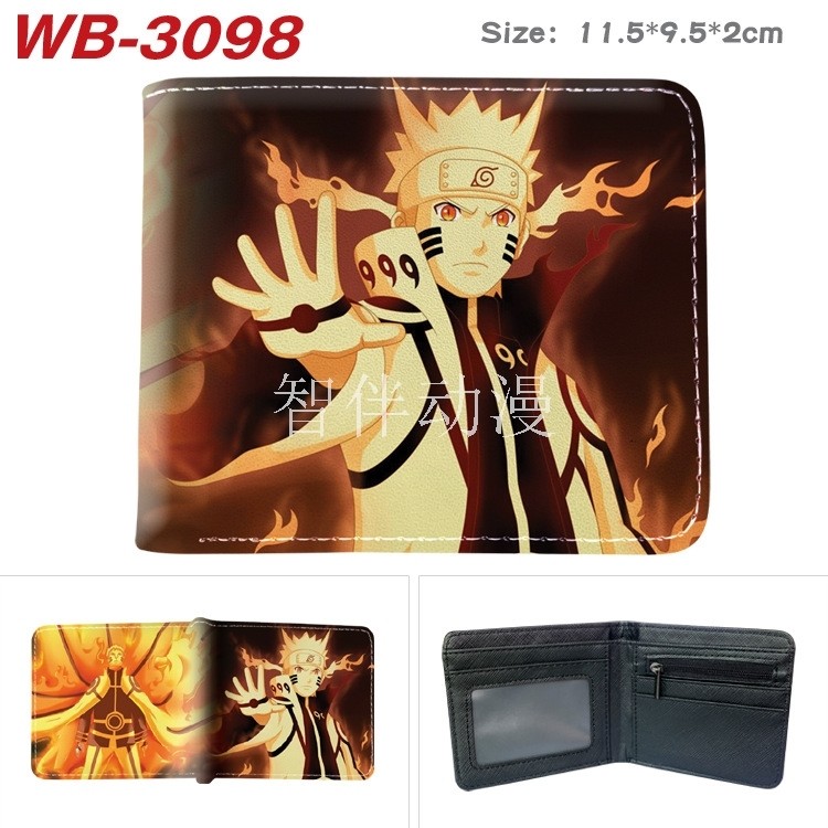 火影忍者周边学生男女PU对折钱包 短款皮钱包 卡通动漫卡包零钱包,箱包皮具/热销女包/男包,钱包,淘宝优惠券,粉丝福利购,淘宝优惠卷
