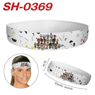 托卡生活世界周边运动吸汗发带 跑步健身护额头巾头箍防滑束发带