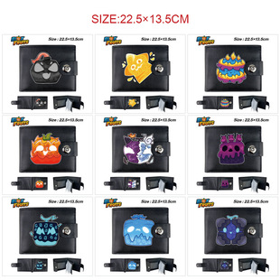 皮夹包卡包 游戏周边PU按扣钱包二折零钱包对折短款 blox fruits