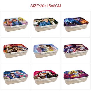 CASTLEVANIA恶魔城：夜曲学生带盖午餐盒日式小麦秸秆分格饭盒