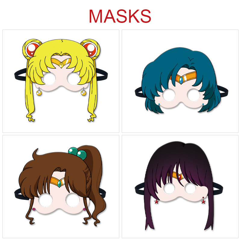 美少女战士动漫周边 cosplay面具搞笑PP棉小面具（松紧调节大小）