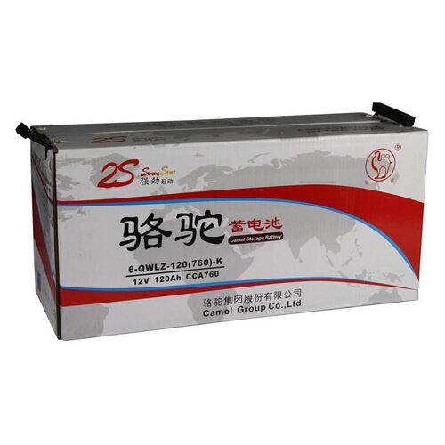 骆驼蓄电池12V120Ah汽车电瓶货车拖拉机工程车6-QWLX-120(760)-K