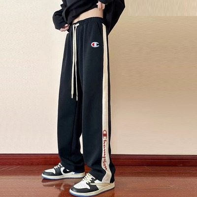 【现货秒发】阔腿卫裤情侣刺绣潮