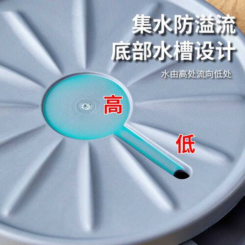 中怡美花盆配件 隐藏式花盆托盘 带储水抽屉 万向轮透气托盘底座