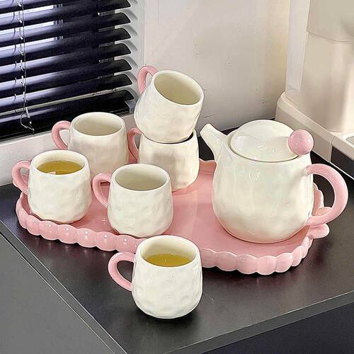 高级感茶具水杯套装家用客厅陶瓷茶壶茶杯待客水具杯子乔迁送礼