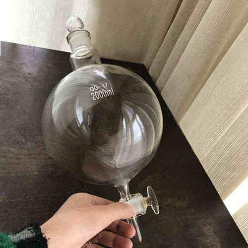 球形分液漏斗125/250/500/1L2L3L5L10厚料玻璃四氟球分实验分液瓶