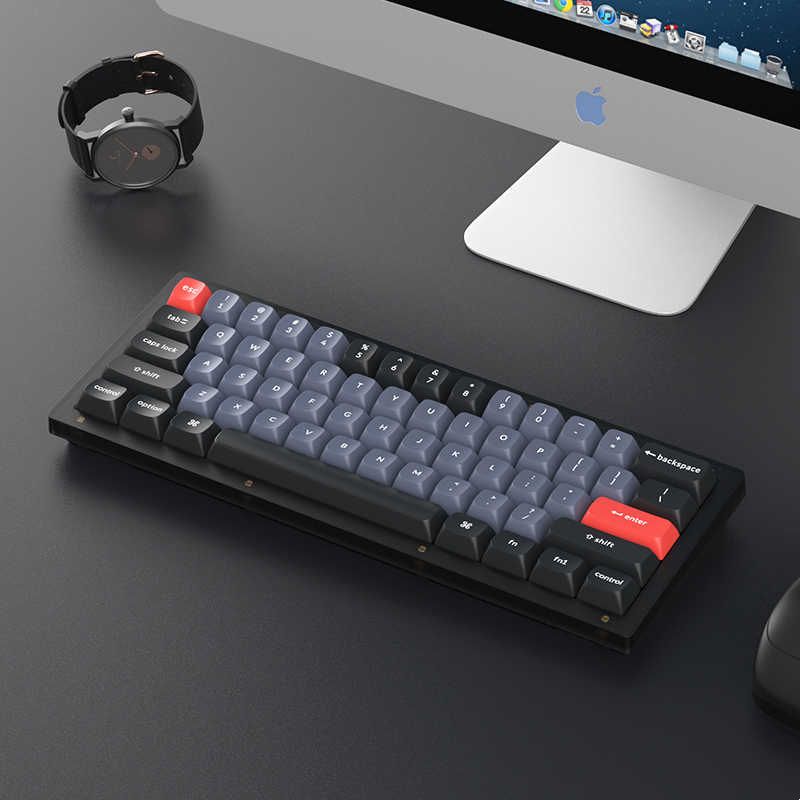 Keychron V4黑透61有线机械键盘 RGB双色PBT键帽多平台适用图片