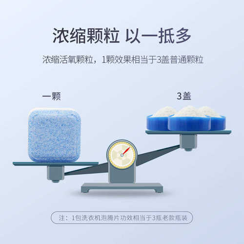 洗衣机泡腾清洁片机槽清洗剂污渍杀菌消毒强力除垢家用滚筒式神器