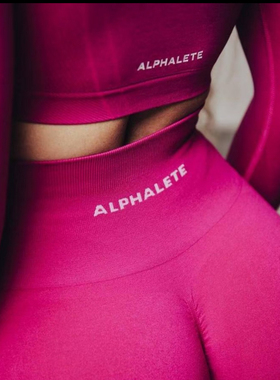 阿尔法短裤alphalete amplify健身高腰收腹蜜桃运动三分4.5寸