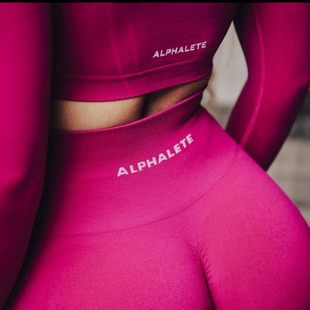阿尔法短裤alphalete amplify健身高腰收腹蜜桃运动三分4.5寸