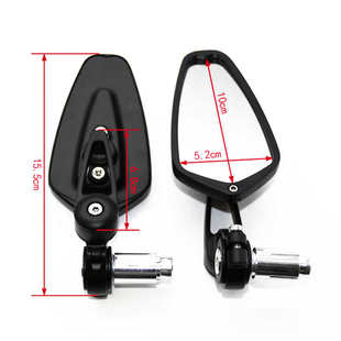 全新高质量街车跑车摩托车改装铝合金CNC手把镜车把后视镜反光镜