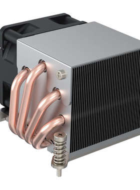 金钱豹 2U 支持115X/1700/2011/AM4 侧吹 4热管 CPU散热器 R63