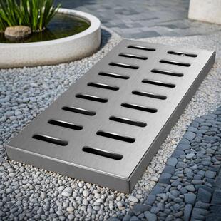 不锈钢排水沟盖板户外地漏盖带外框长方形方形不锈钢地沟雨水篦子