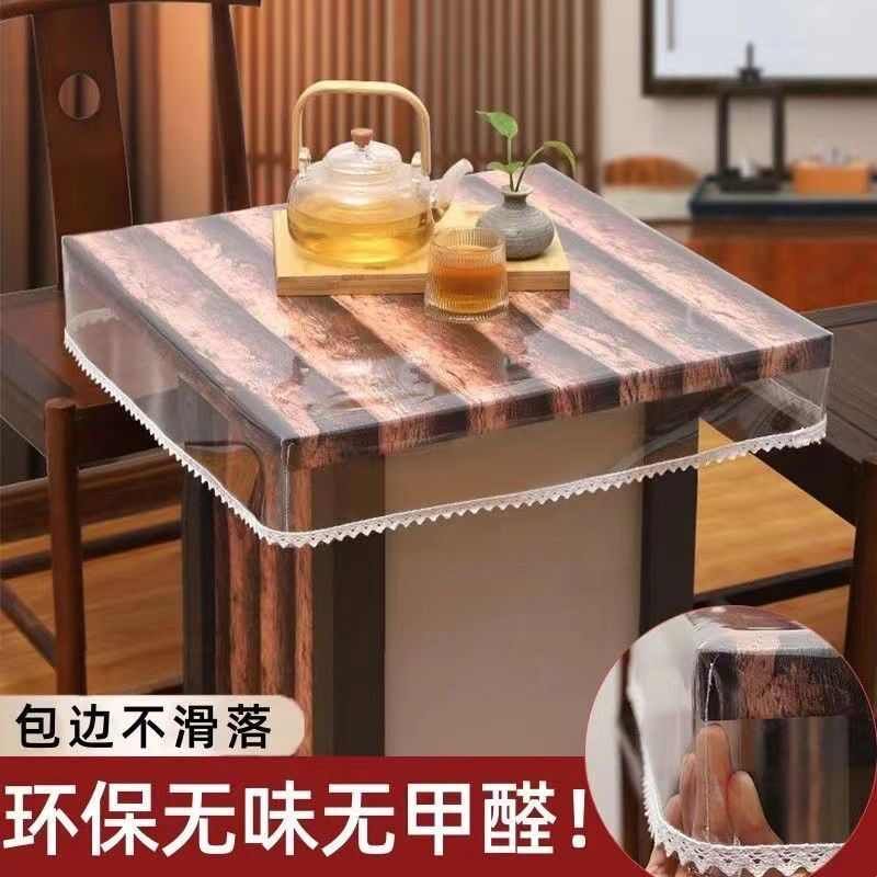 烤火炉桌罩套冬季防水防油皮套透明胶带垫暖炉长方形烤火炉桌面罩图片