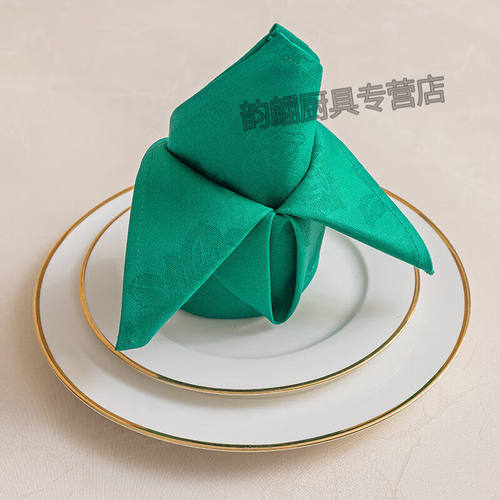 创京懿选口布餐厅酒店专用餐巾布口布餐厅不掉毛擦杯口杯提花家用