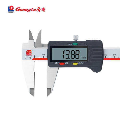 广陆数显卡尺塑料壳电子游标卡尺高精度工业级大屏数显卡尺0-100m