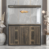 闽江2025新款 鱼缸客厅家用落地轻奢超白玻璃大型免换水生态龙鱼缸