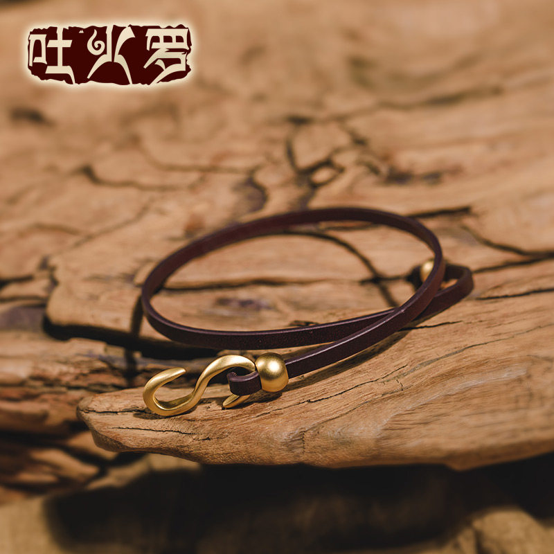 吐火罗2019新款手链手工头层牛皮项圈个性手链S型环扣多用项链在类目 服饰配件/皮带/帽子/围巾, 其他配件中 - 来自Buy2taobao.com提供专业的淘宝代购服务