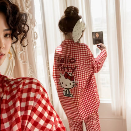 hellokitty云朵棉春夏薄款月子服纯棉产后孕妇哺乳睡衣产妇哺乳衣