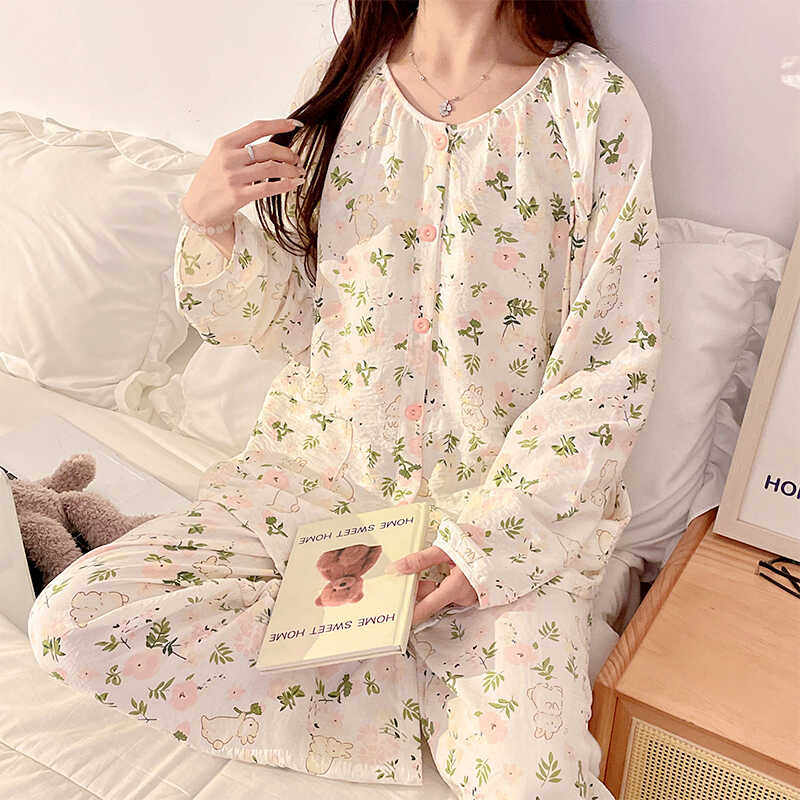 春夏薄款皱皱棉带胸垫月子服产后孕妇睡衣哺乳喂奶产妇家居服透气,孕妇装/孕产妇用品/营养,家居服套装,淘宝优惠券,粉丝福利购,淘宝优惠卷