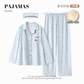 春秋季 腊肠狗纯棉带胸垫月子服产后产妇喂奶孕妇哺乳衣睡衣夏薄款