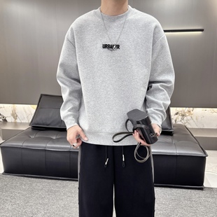 百搭休闲潮牌宽松版 2025冬季 休闲加绒卫衣时尚 男士 卫衣 新款