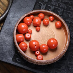 海竹仿珊瑚鼓珠桶珠圆珠多宝珠DIY饰品配件佛珠配饰