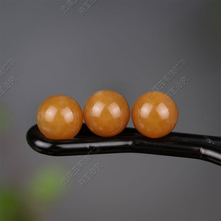 天然新疆和田玉且末糖料珠子散珠单颗圆珠 diy多宝手串文玩配珠