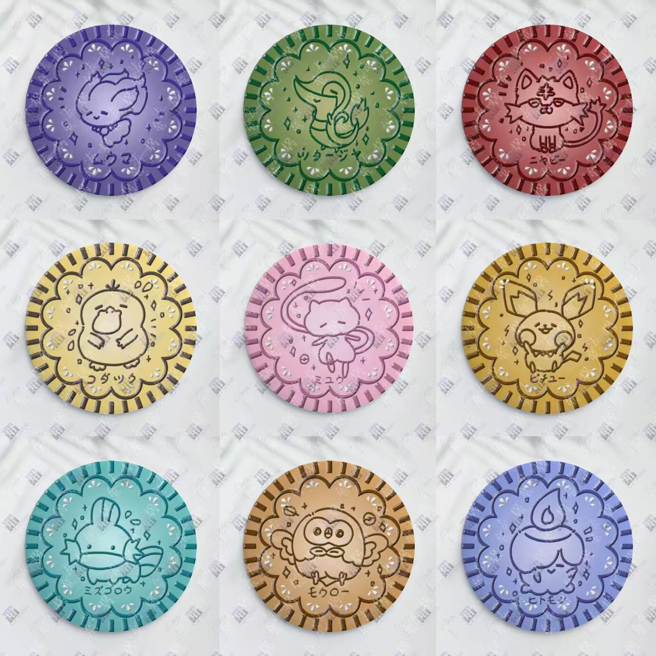 魔法坩锅 精灵宝可梦原创同人制品 豆丁饼干吧唧徽章亚克力彩窗