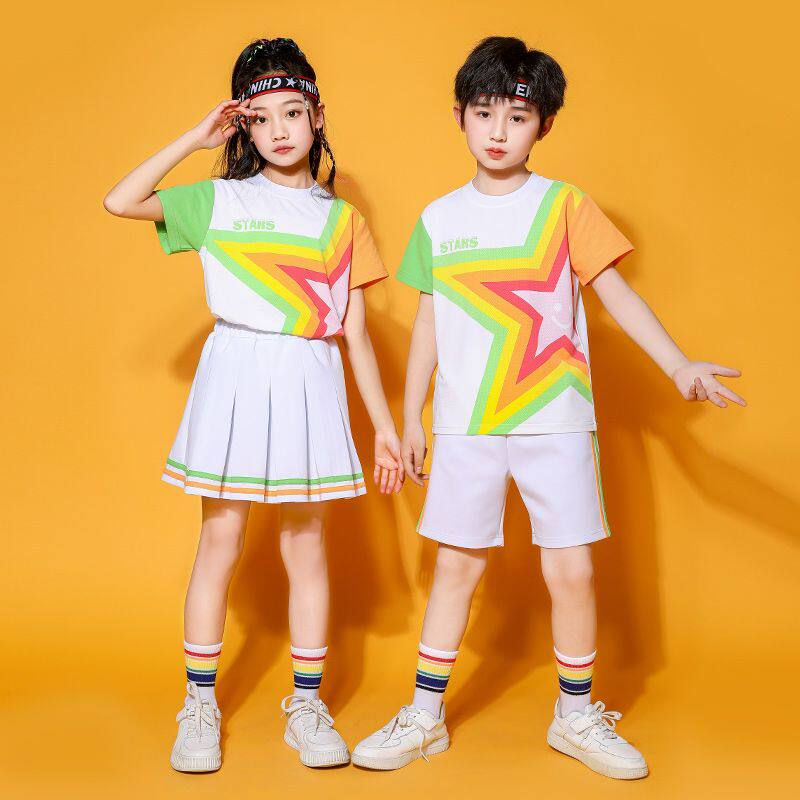 德国品质小学生夏季班服儿童运动会啦啦队幼儿园服六一表演服两件