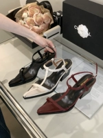 Zara, минималистичные красные элегантные босоножки с острым носком на танкетке с открытыми пальцами ног, 2023, простой и элегантный дизайн, тонкий ремешок, яркий броский стиль