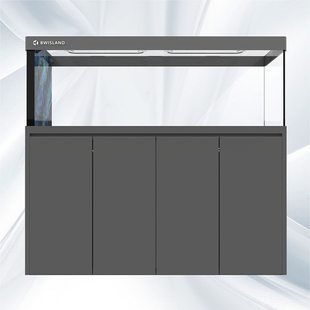 蓝鲸岛 底过滤超白玻璃侧溢流不锈钢柜体 定制吉罗缸龙鱼缸水族箱