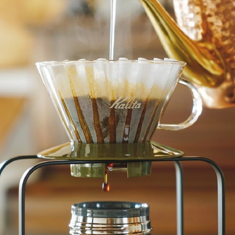日本kalita手冲咖啡滤杯耐热玻璃蛋糕型专业滴漏式玻璃分享壶器具