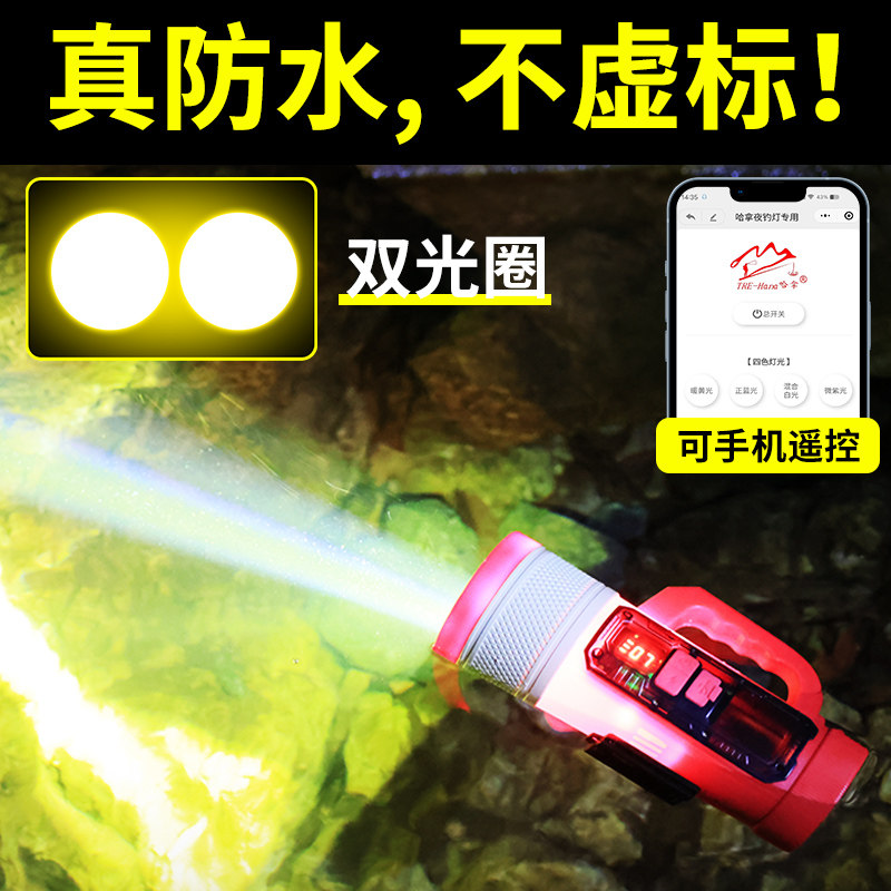 防水夜钓灯钓鱼灯专用激光恒功率炮强光超亮大功率野钓黑坑紫蓝灯