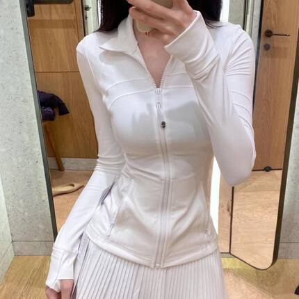26秋季新款女装立体裁剪超级显瘦拉链款纯色小立领瑜伽服外套夹克