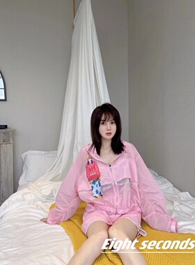 上货店春夏设计师品牌时尚减龄潮牌防晒服薄款透气两件套运动套装