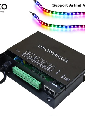 LED灯控支持脱机和联机网线MADRIX、jinx等Artnet软件加密控制器