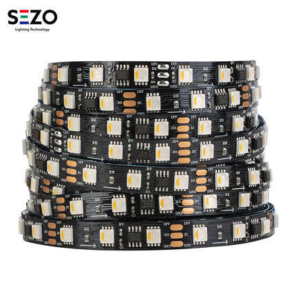 LED幻彩跑马WS2814IC全彩5050RGBW4合1灯珠可编程亮化12V24V灯带