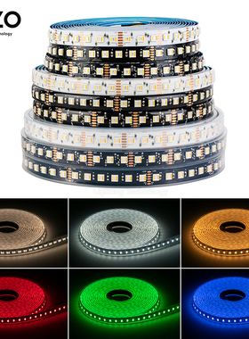 RGBCCT五合一灯带RGBCW七彩双白光暖白五色可调色高亮渐变LED灯条