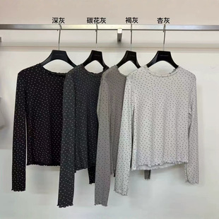 十三行sum*家！2026秋季小碎花复古小碎花内搭外穿长袖体恤上衣女
