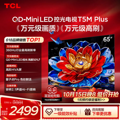 65T5MPlusQD-MiniLED控光电视