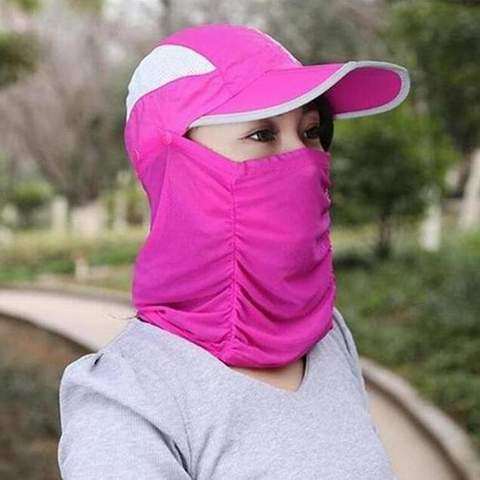 夏季出游面纱帽防蚊虫钓鱼帽防紫外线采茶遮阳帽女全脸练车防晒帽