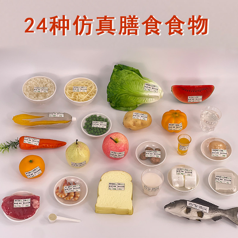 中国居民均衡营养膳食宝塔模型 2022版营养食物模型 仿真食品