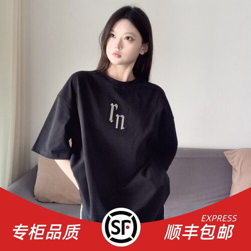 隐形短袖字母烫钻INXINRN