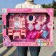 时尚 梳妆饰品女孩过家家仿真化妆台机构小礼品兑换儿童玩具礼盒